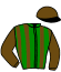 casaque portée par D' Andigne O. jockey du cheval de course DOLORES DEL RIO (FR), information pmu ZETURF