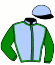casaque portée par Reveley J. jockey du cheval de course TROU NORMAND (FR), information pmu ZETURF