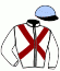 casaque portée par Gorieu M. jockey du cheval de course BELASKA (FR), information pmu ZETURF