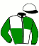 casaque portée par Androuin M. jockey du cheval de course SILBACO'S SONG (FR), information pmu ZETURF