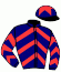 casaque portée par Velon Mlle M. jockey du cheval de course DORICO (FR), information pmu ZETURF