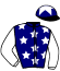 casaque portée par Bernard A. jockey du cheval de course ILOUETTE MOME (AQ), information pmu ZETURF