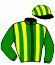 casaque portée par D' Andigne O. jockey du cheval de course AL KHAMSIN (FR), information pmu ZETURF