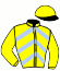 casaque portée par Maillot S. jockey du cheval de course PERHAPS (FR), information pmu ZETURF