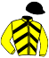casaque portée par Plumas Y. jockey du cheval de course EAGLE STEAL (AQ), information pmu ZETURF