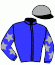casaque portée par Evin S. jockey du cheval de course GALA SPEED (AQ), information pmu ZETURF