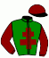 casaque portée par Bourgeais A. jockey du cheval de course IPERFLYTH, information pmu ZETURF