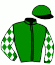casaque portée par Nicoleau J. jockey du cheval de course FALESIA, information pmu ZETURF