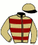 casaque portée par Lebouc Hug. jockey du cheval de course CARAJONES, information pmu ZETURF