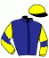casaque portée par Nicoleau J. jockey du cheval de course NOIR, information pmu ZETURF