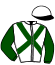 casaque portée par Besson F. jockey du cheval de course ADSUM, information pmu ZETURF
