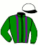casaque portée par Rousset Y. jockey du cheval de course KEEN SUN, information pmu ZETURF