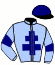 casaque portée par Bernard A. jockey du cheval de course SPIRIT OF DANCE, information pmu ZETURF