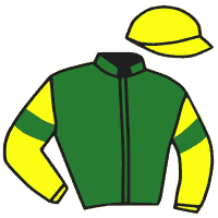 casaque portée par Bars Hugonot Mme Mia jockey du cheval de course VERY GOOD BOY, information pmu ZETURF