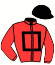 casaque portée par Bayle F. jockey du cheval de course PRINCE DE GREZ, information pmu ZETURF