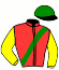 casaque portée par Raulline Mlle E. jockey du cheval de course DARLINE MOUROTAISE (FR), information pmu ZETURF