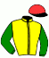 casaque portée par Riffaud M. jockey du cheval de course GALICE DU BEJOU (FR), information pmu ZETURF