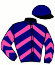 casaque portée par Mottier M. jockey du cheval de course HOURAGAN DU LYS (FR), information pmu ZETURF