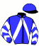 casaque portée par Trihollet A. jockey du cheval de course ISA DU PRESSOIR (FR), information pmu ZETURF