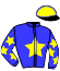 casaque portée par Thomain D. jockey du cheval de course IPHIGENIA (FR), information pmu ZETURF