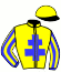 casaque portée par Menard Mme Cl. jockey du cheval de course GRACIOSA TEJY (FR), information pmu ZETURF