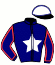 casaque portée par Raffin E. jockey du cheval de course JUVENILE, information pmu ZETURF