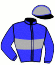 casaque portée par Mottier M. jockey du cheval de course LAMBADA TURGOT, information pmu ZETURF