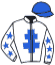 casaque portée par Maillard A. G. jockey du cheval de course IZZIE D'ERONVILLE, information pmu ZETURF
