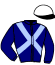 casaque portée par Foulard Mlle L. jockey du cheval de course ROYAL BOWL (FR), information pmu ZETURF