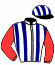 casaque portée par Raffin O. jockey du cheval de course GENIE DU CHENE (FR), information pmu ZETURF