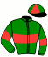casaque portée par Gelormini G. jockey du cheval de course HOMMAGE DE STAR, information pmu ZETURF