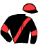 casaque portée par Rochard B. jockey du cheval de course IPSOS DE BANVILLE, information pmu ZETURF