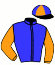 casaque portée par Raffin E. jockey du cheval de course HALL BLACK MESS, information pmu ZETURF