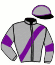 casaque portée par Ploquin Pau. Ph. jockey du cheval de course LUNE DE L'EMION, information pmu ZETURF