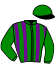 casaque portée par Hue D. M. jockey du cheval de course ILLICO DES BAUX (FR), information pmu ZETURF