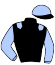 casaque portée par Andre A. jockey du cheval de course JIOSCO DIGEO, information pmu ZETURF