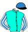 casaque portée par Locqueneux D. jockey du cheval de course CRACK ATOUT, information pmu ZETURF