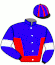 casaque portée par Locqueneux D. jockey du cheval de course GAYLORD AM, information pmu ZETURF
