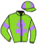 casaque portée par Duval C. M. jockey du cheval de course INTIME COTERIE, information pmu ZETURF