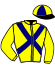 casaque portée par Bachelot T. jockey du cheval de course THE GOOD MAN (FR), information pmu ZETURF