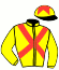 casaque portée par Bachelot T. jockey du cheval de course TOP GLORY (FR), information pmu ZETURF