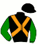 casaque portée par Soumillon C. jockey du cheval de course NAGANO GOLD (GB), information pmu ZETURF