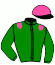 casaque portée par Journiac H. jockey du cheval de course TARIDA, information pmu ZETURF
