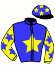 casaque portée par Bachelot T. jockey du cheval de course ROCHELAISE (FR), information pmu ZETURF