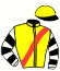 casaque portée par Peslier Mlle M. jockey du cheval de course NUBLE (UY), information pmu ZETURF