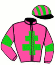 casaque portée par Seguy V. jockey du cheval de course GUINESS D'VIALETTES, information pmu ZETURF