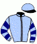 casaque portée par Pasquier S. jockey du cheval de course ROMANOSA (GB), information pmu ZETURF
