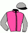 casaque portée par Velon Mlle M. jockey du cheval de course IVERNA (FR), information pmu ZETURF