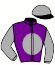 casaque portée par Journiac H. jockey du cheval de course SAVOUREUSE, information pmu ZETURF