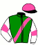 casaque portée par Srnec M. jockey du cheval de course LAGERTHA RHYME (IE), information pmu ZETURF